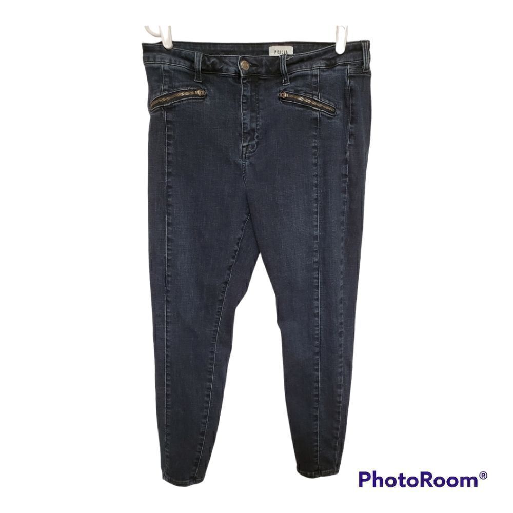 Pistola Skinny Zip Pocket Jeans Size 33 Dark Wash